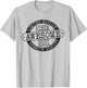 Born in 2001, Basic Rustic Style Awesome Since 2001 Birthday T-Shirt - T-Shirt | Ash