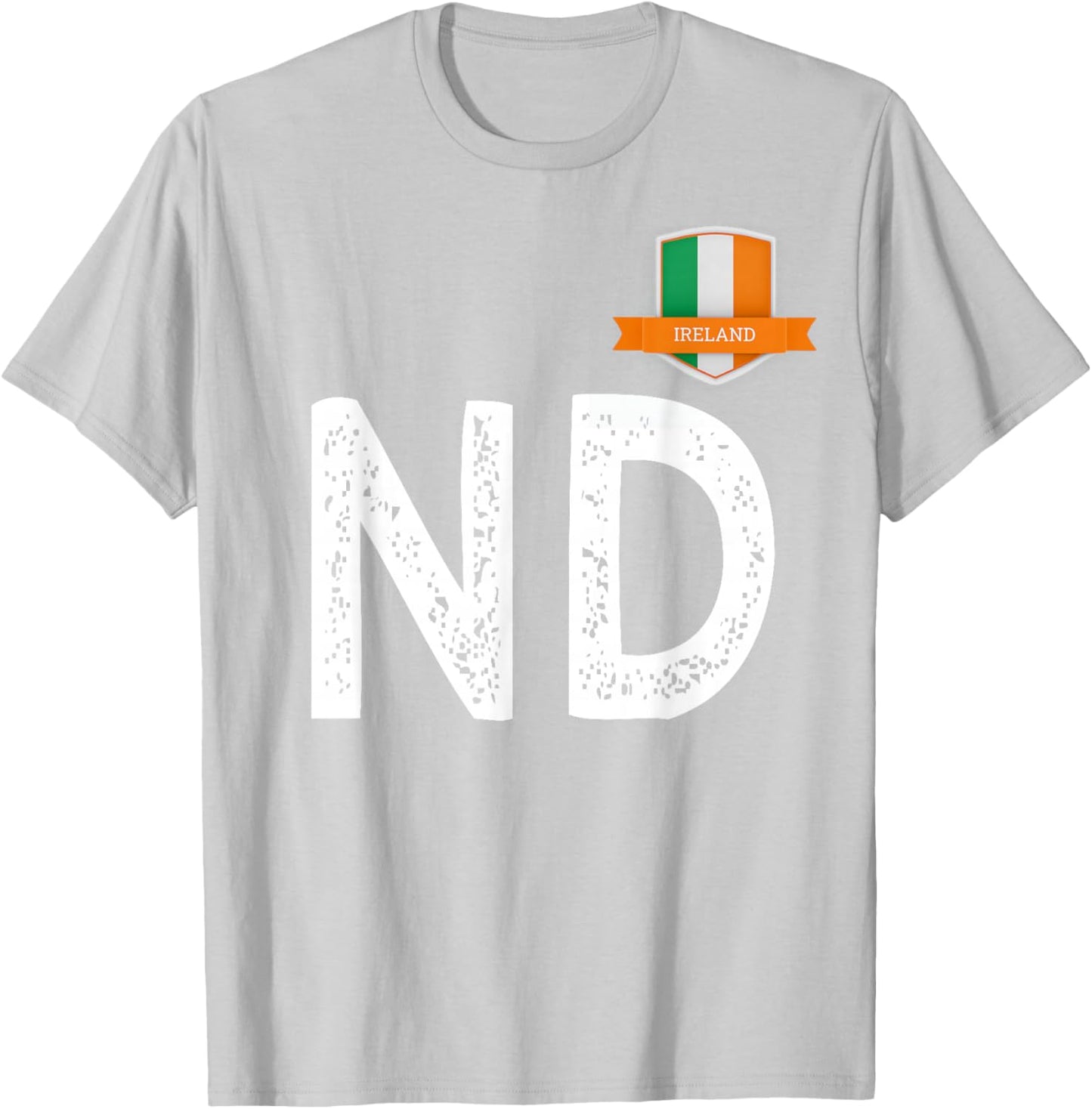 Ireland Irish Human-Flag Letter N and D Éire Ireland T-Shirt - T-Shirt | Ash