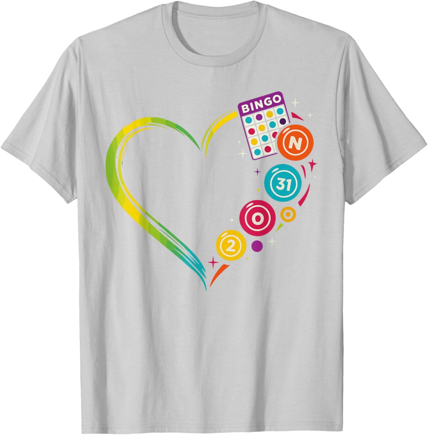 Bingo Player Heart T-Shirt - T-Shirt | Ash