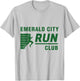 Wizard of Oz Emerald City Run Club Costume Halloween Runners T-Shirt - T-Shirt | Ash