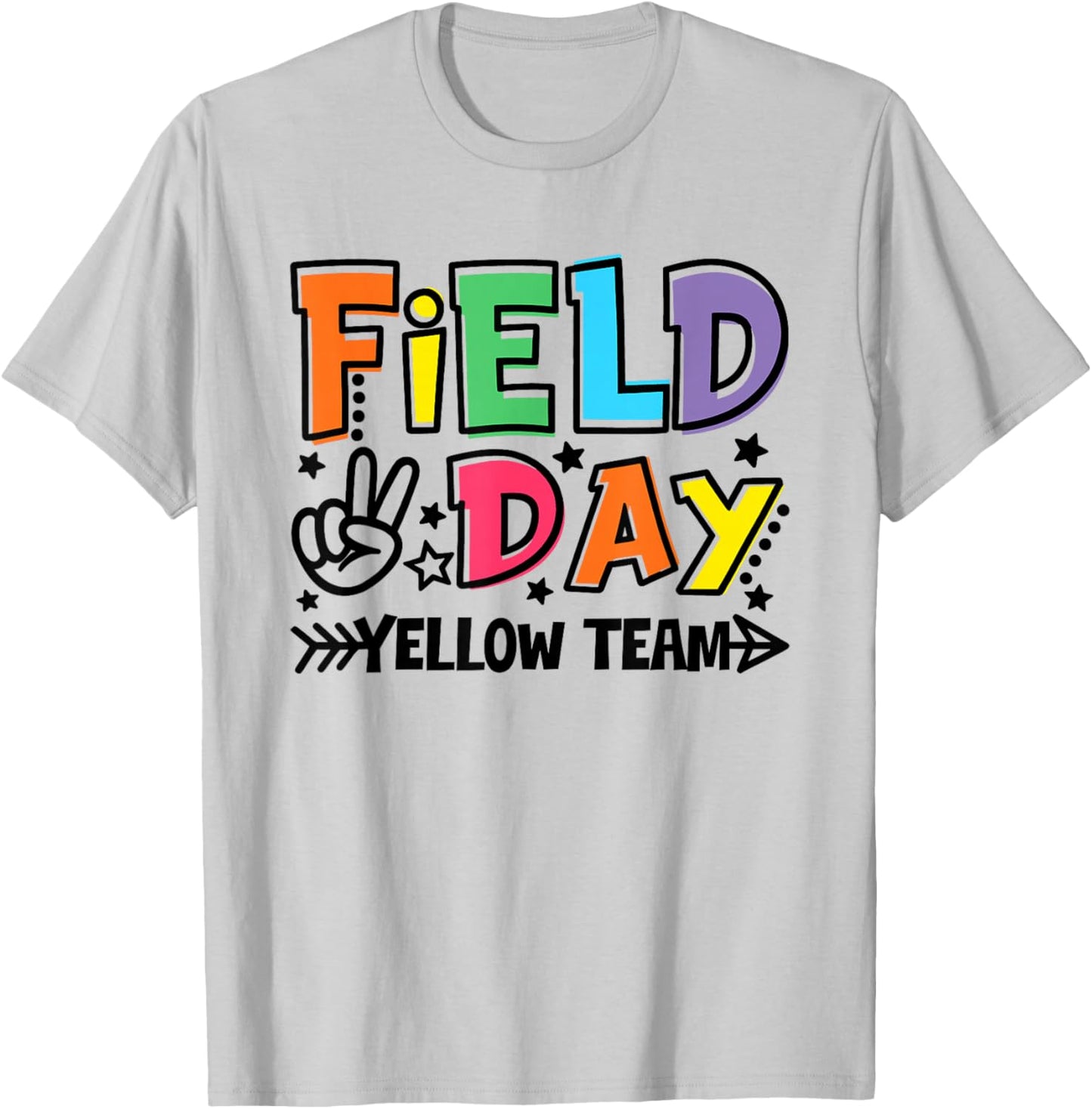 Field Day Yellow Team Funny for Teacher Kids Field Day Games T-Shirt - T-Shirt | Ash