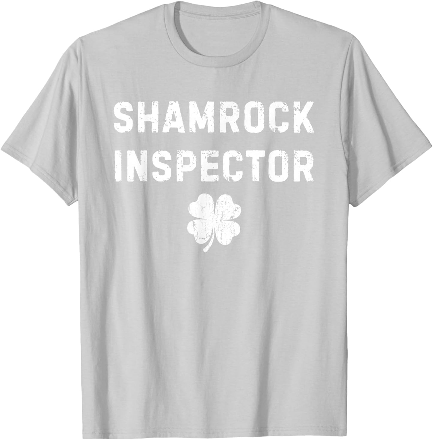 Shamrock Inspector Funny St Patricks Day Couple T-Shirt - T-Shirt | Ash