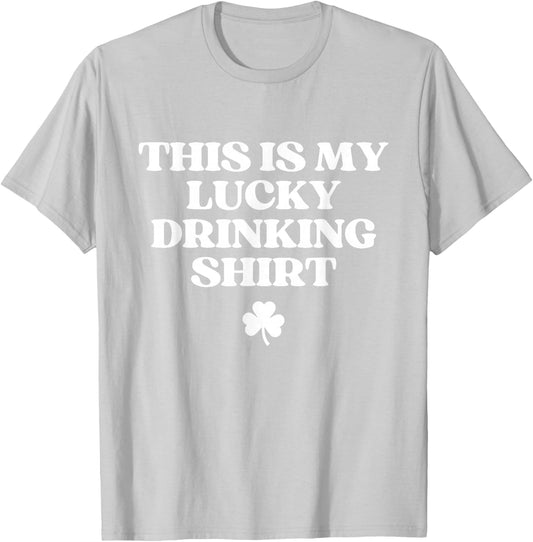 Original This is My Lucky Drinking Shirt St Patricks Day T-Shirt - T-Shirt | Ash