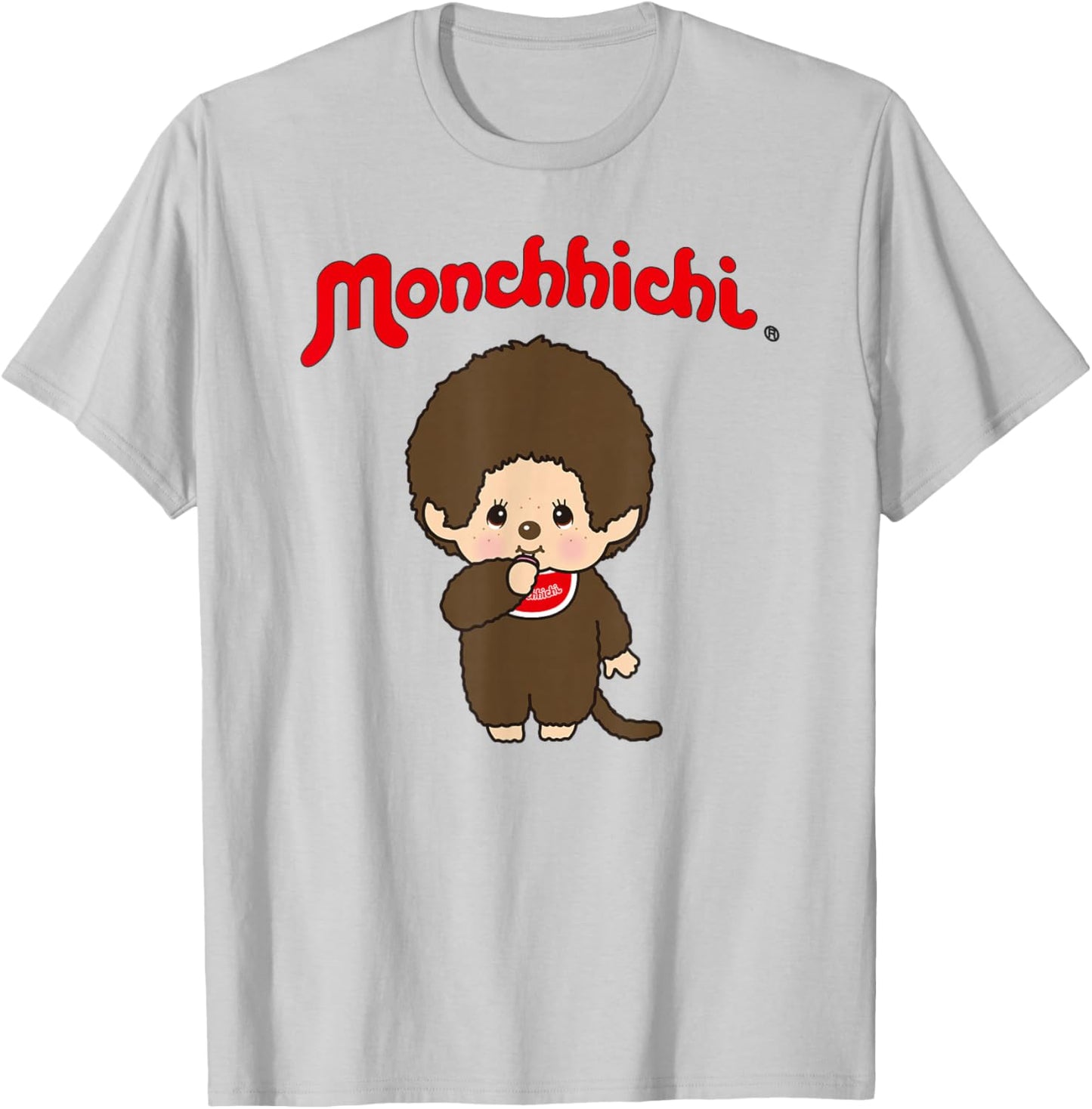 Monchhichi Cute Stance Thumbs Up Fluffy Little Guy T-Shirt - T-Shirt | Ash