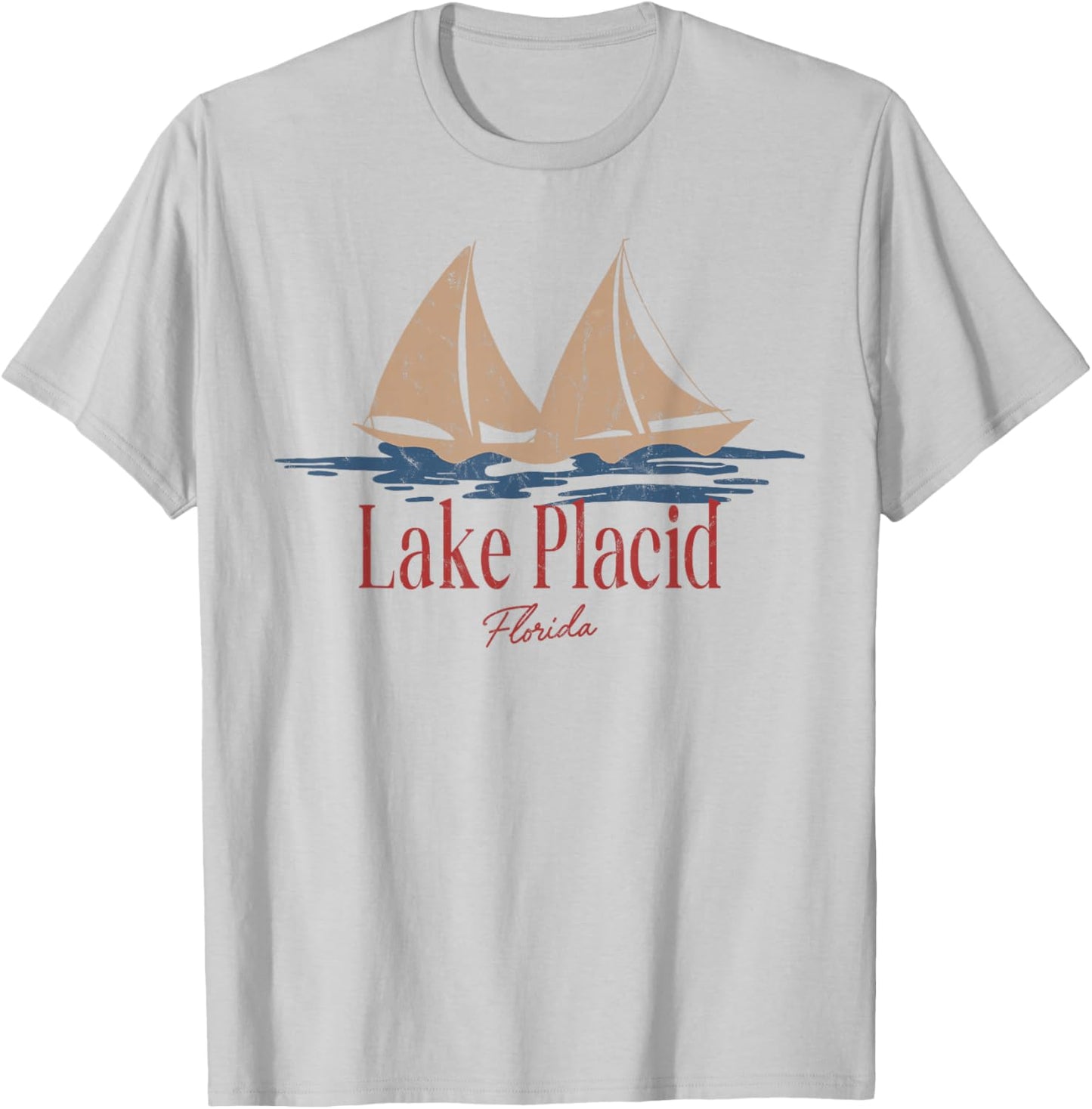 Lake Placid Florida Outdoors Vintage T-Shirt - T-Shirt | Ash
