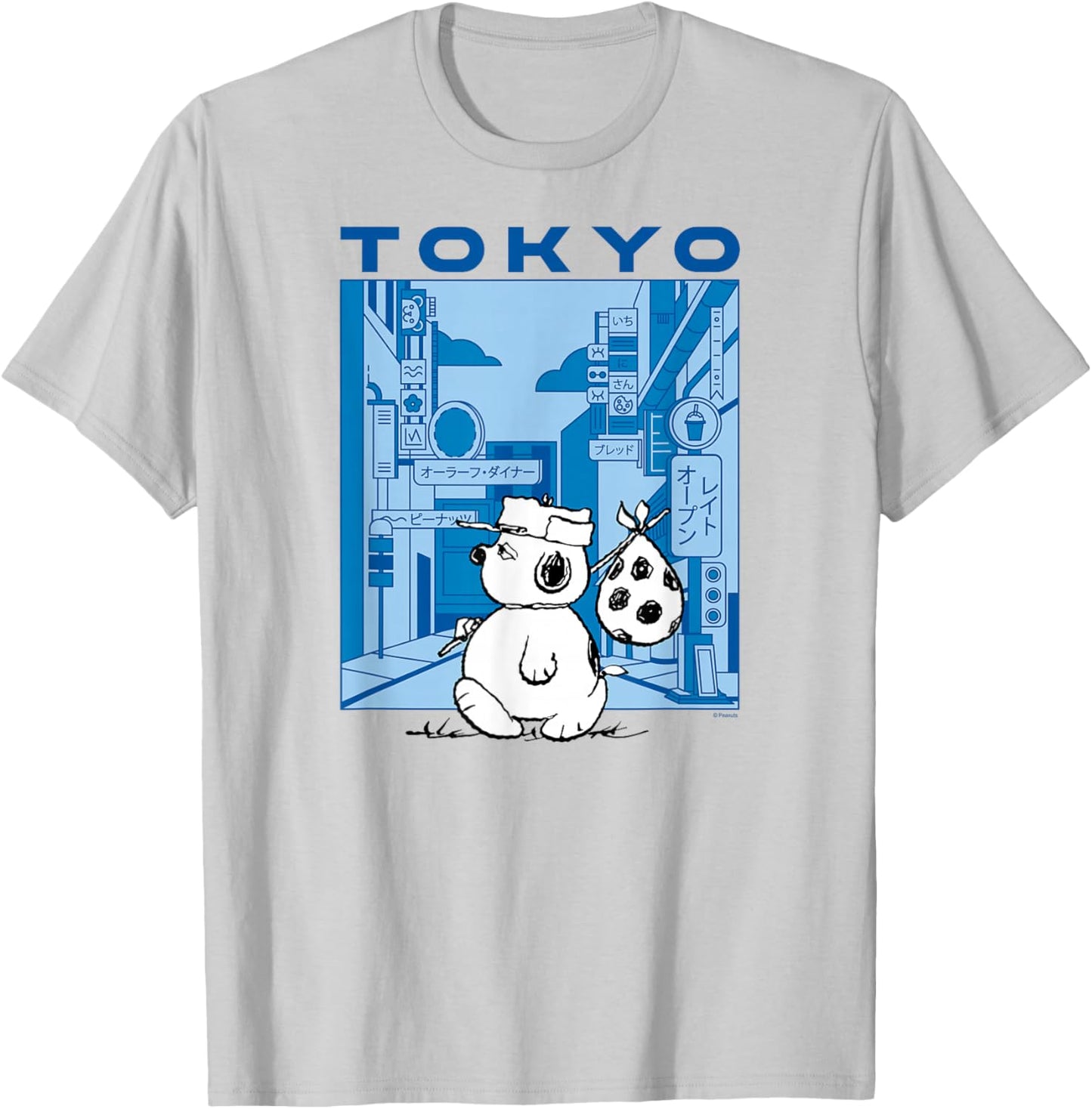 Peanuts - Olaf - Tokyo Street T-Shirt - T-Shirt | Ash