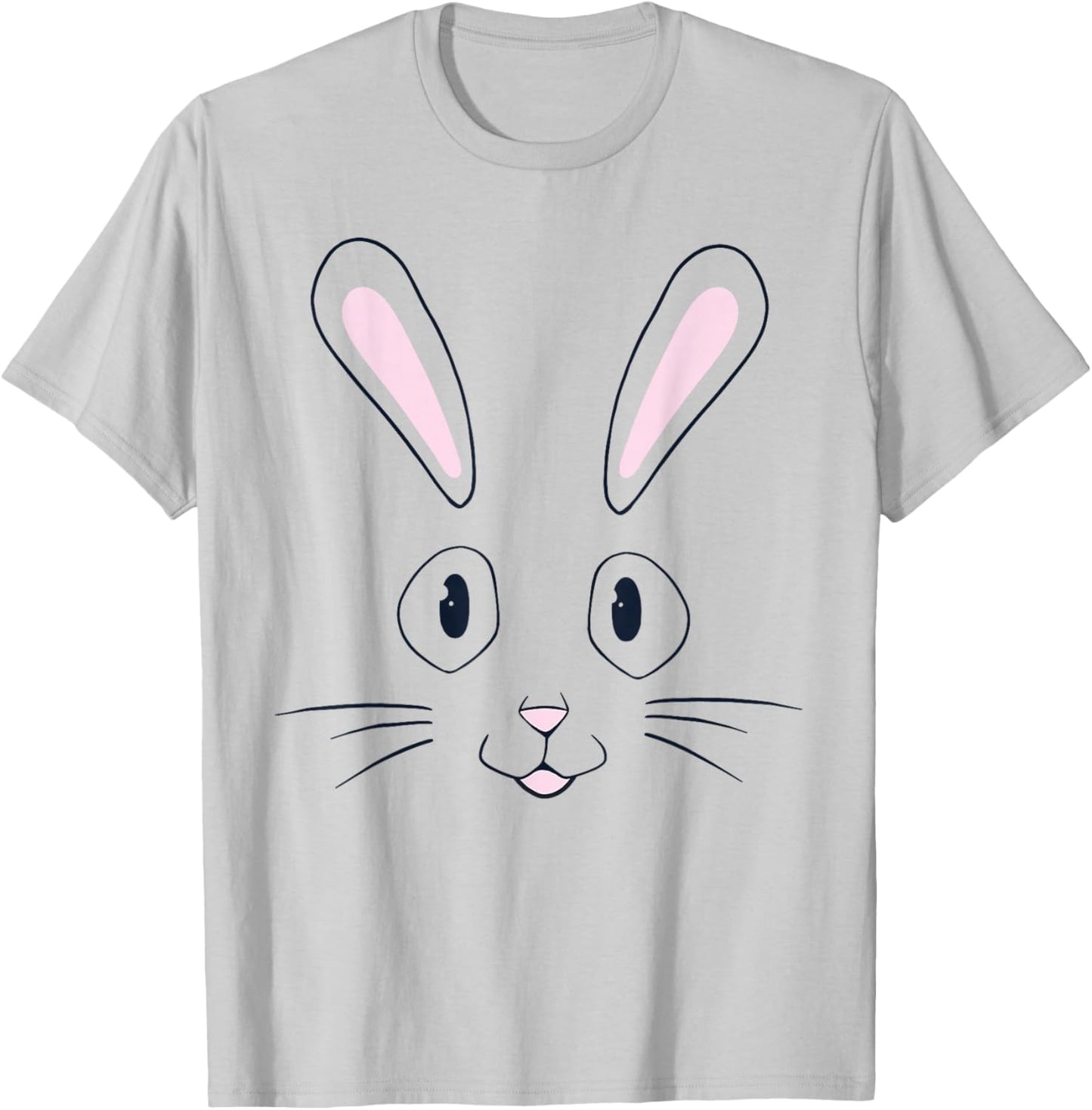 Bunny Face Easter Bunny Rabbit Face Funny Easter Basket Kids T-Shirt - T-Shirt | Ash