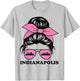 Indianapolis Retro Youth Jersey Messy Bun Hair Indianapolis T-Shirt - T-Shirt | Ash