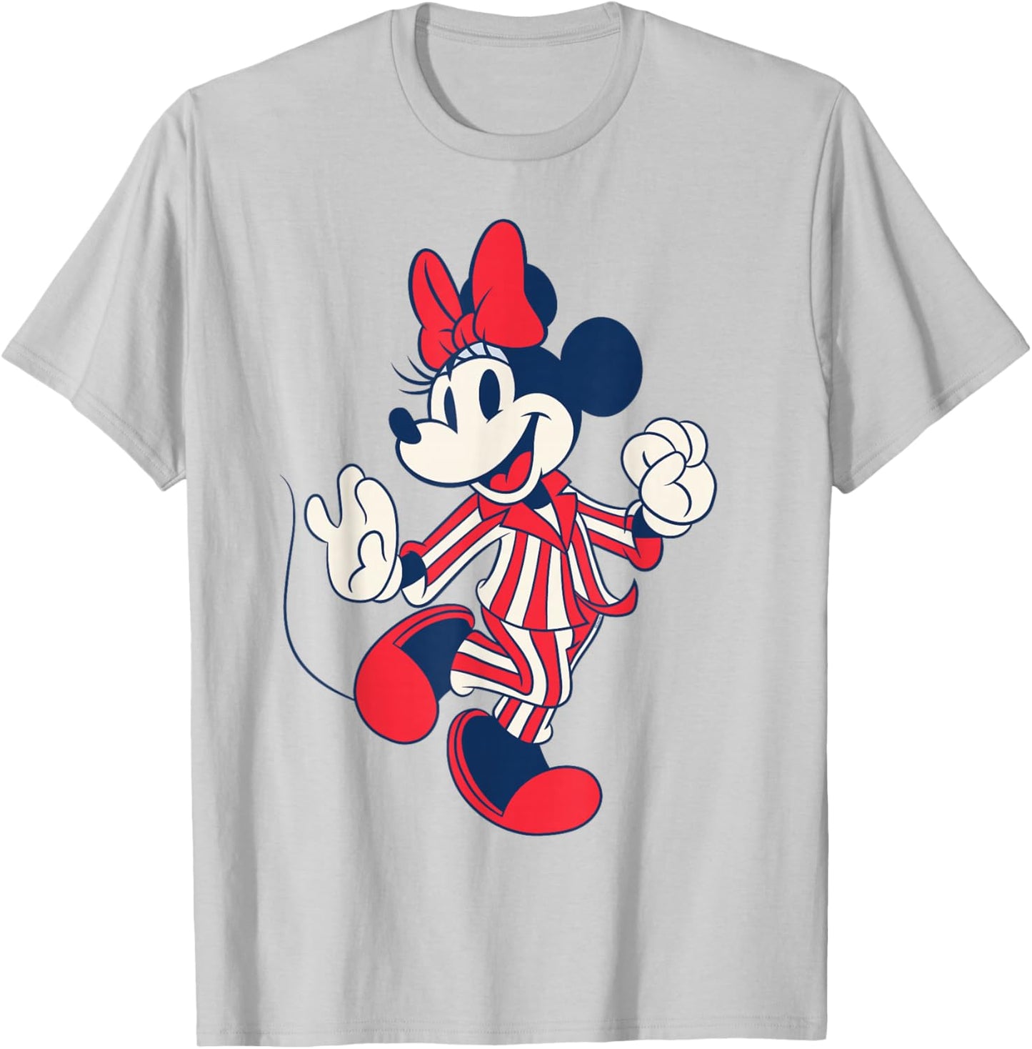Disney Minnie Mouse Striped Pajamas Slumber Party PJs Pose T-Shirt - T-Shirt | Ash