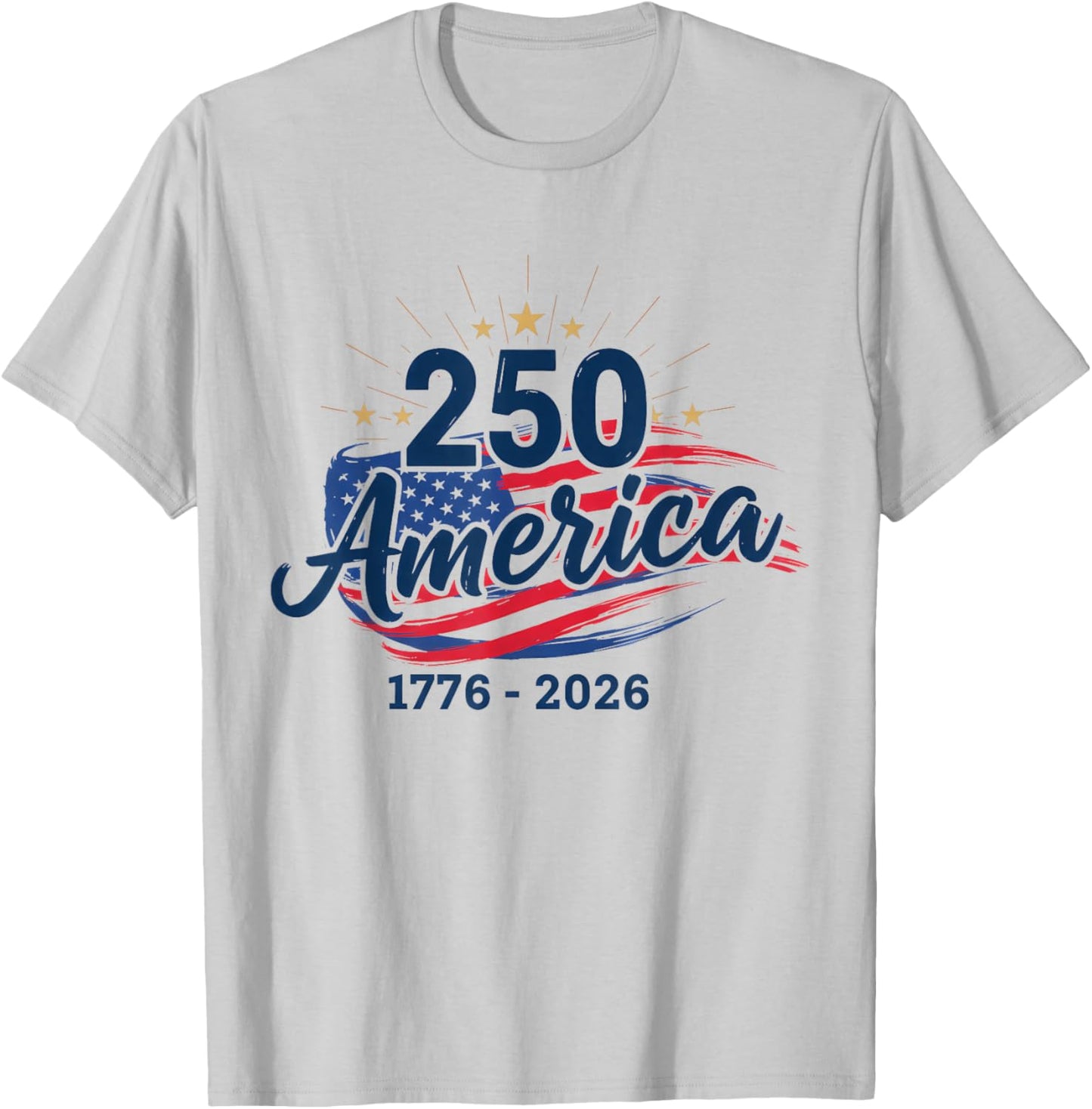 Retro 250 Years American 1776 2026 250th USA Years Men Women T-Shirt - T-Shirt | Ash
