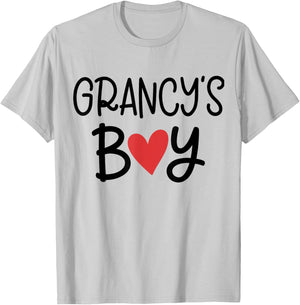 GRANCY’S Boy Favorite Child Grandma Funny Mothers Day T-Shirt - T-Shirt | Ash