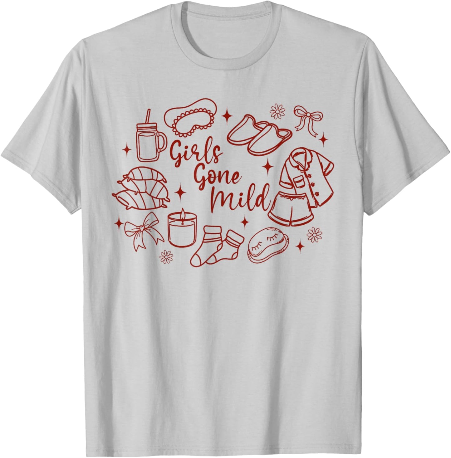 Slumber Party Girls Weekend Bachelorette Girls Gone A Mild T-Shirt - T-Shirt | Ash