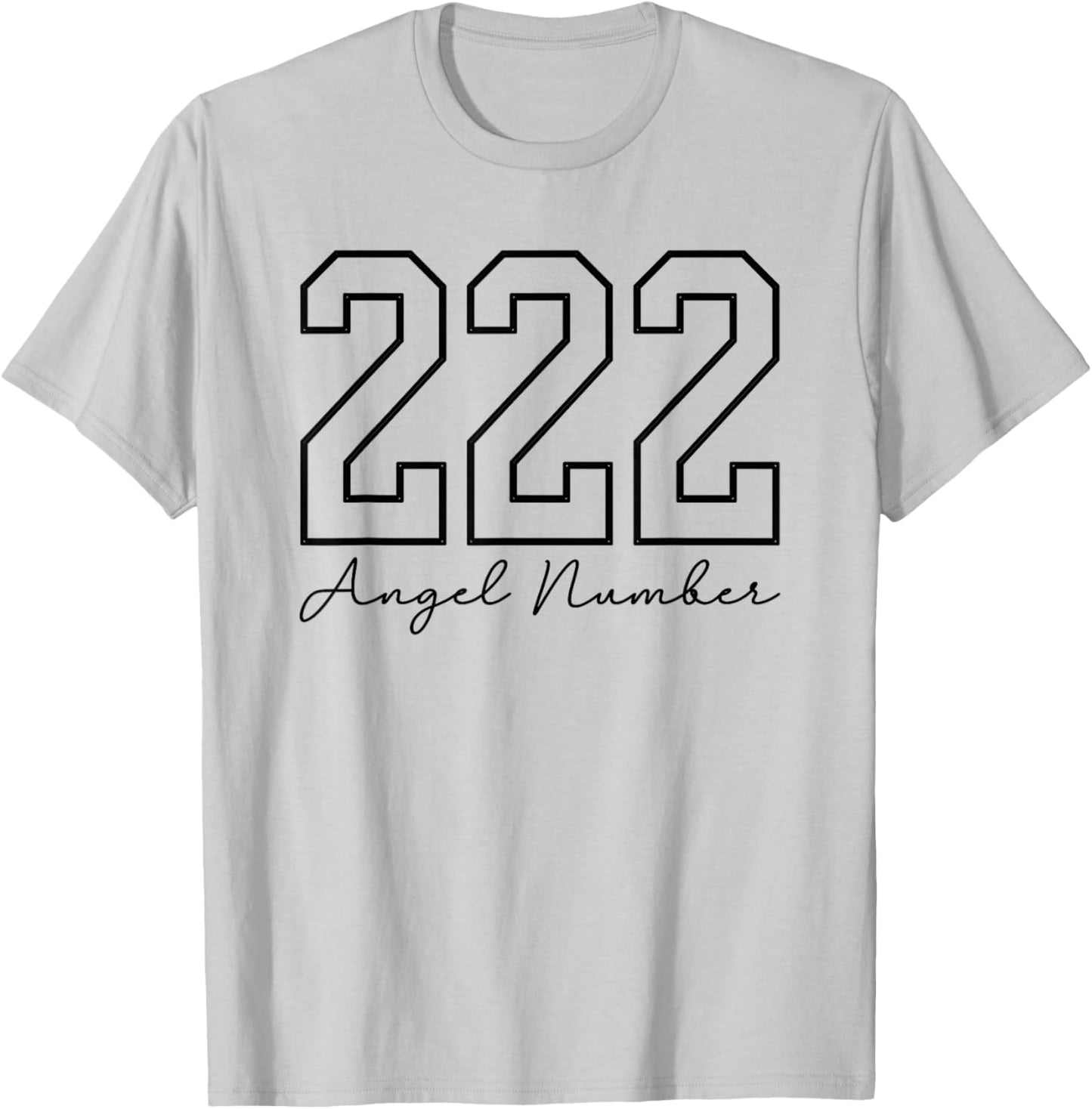 Angel Number 222 Numerology Spirituality T-Shirt - T-Shirt | Ash