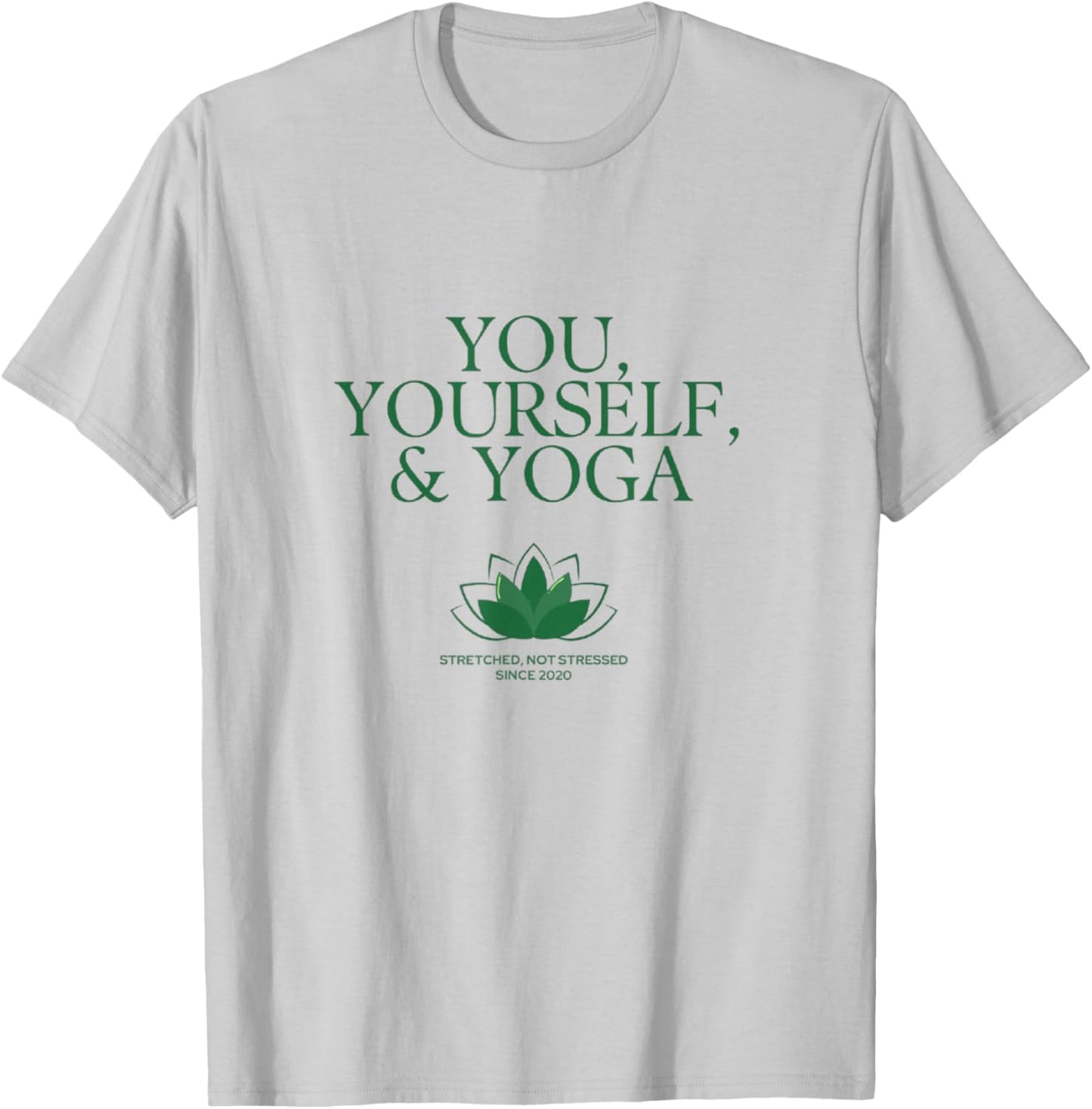 Green & White Yoga Studio Anniversary Design T-Shirt - T-Shirt | Ash