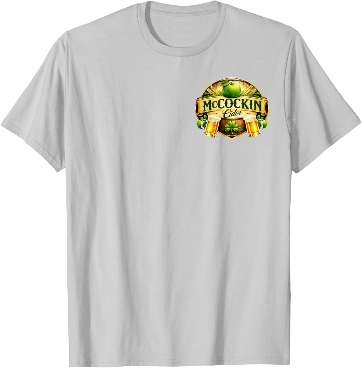 McCockin Cider McCain Funny St Patrick’s Day Adult Humor T-Shirt - T-Shirt | Ash