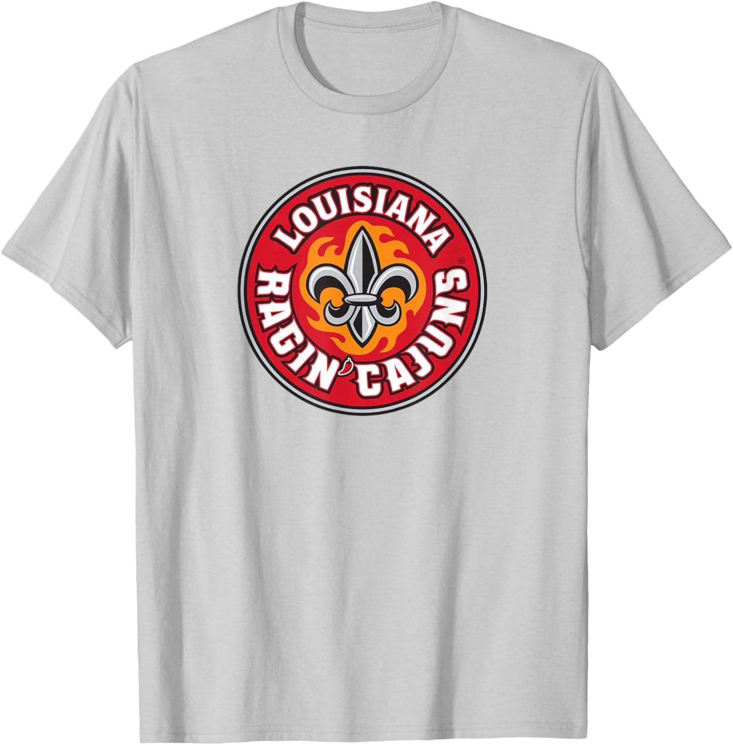 University of Louisiana Lafayette Ragin' Cajuns Athletic T-Shirt - T-Shirt | Ash