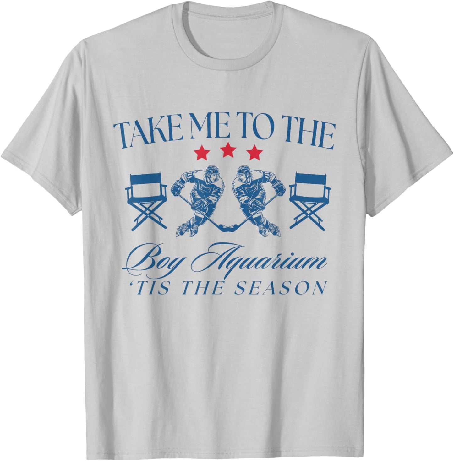 Take Me to The Boy Aquarium Funny Hockey Lover T-Shirt - T-Shirt | Ash