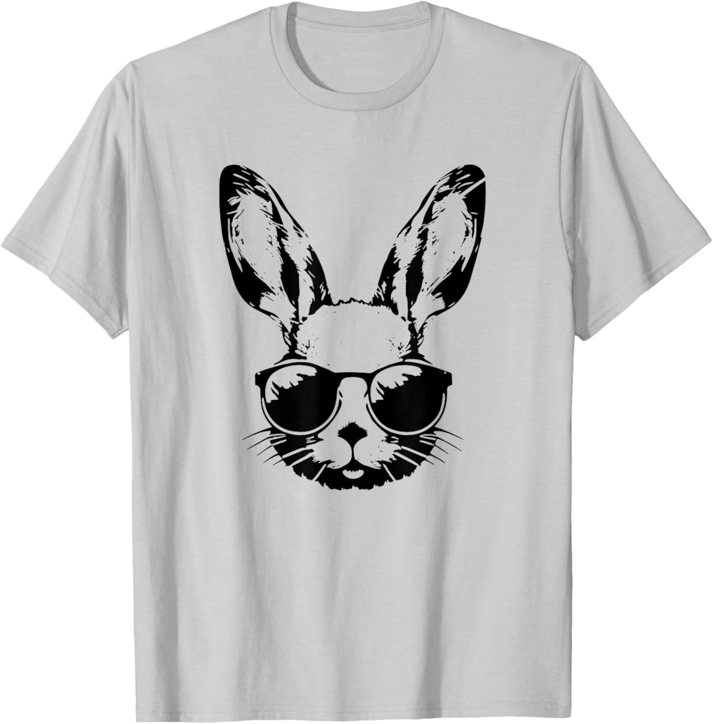 Bunny Face with Sunglasses Easter Day for Boys Kids Men T-Shirt - T-Shirt | Ash