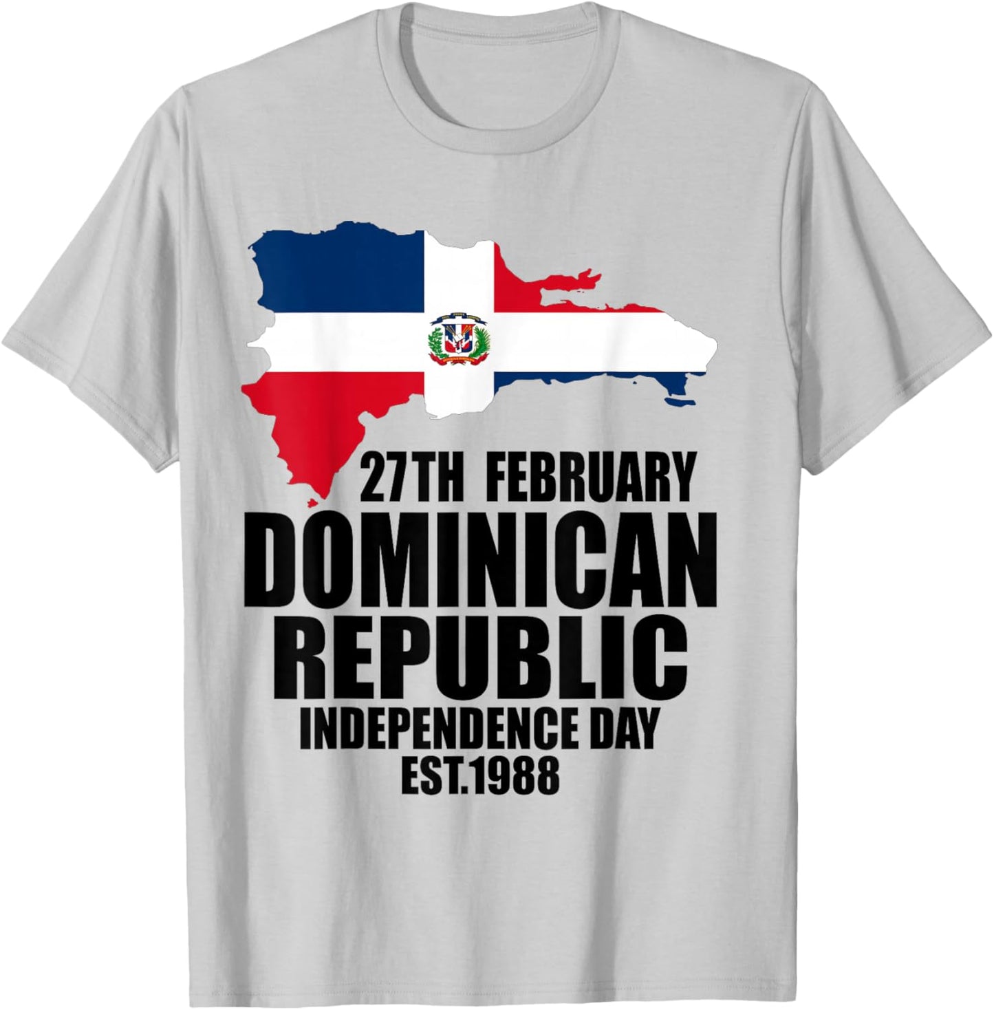 Dominican Republic 182nd Independence Day Dominican Pride T-Shirt - T-Shirt | Ash