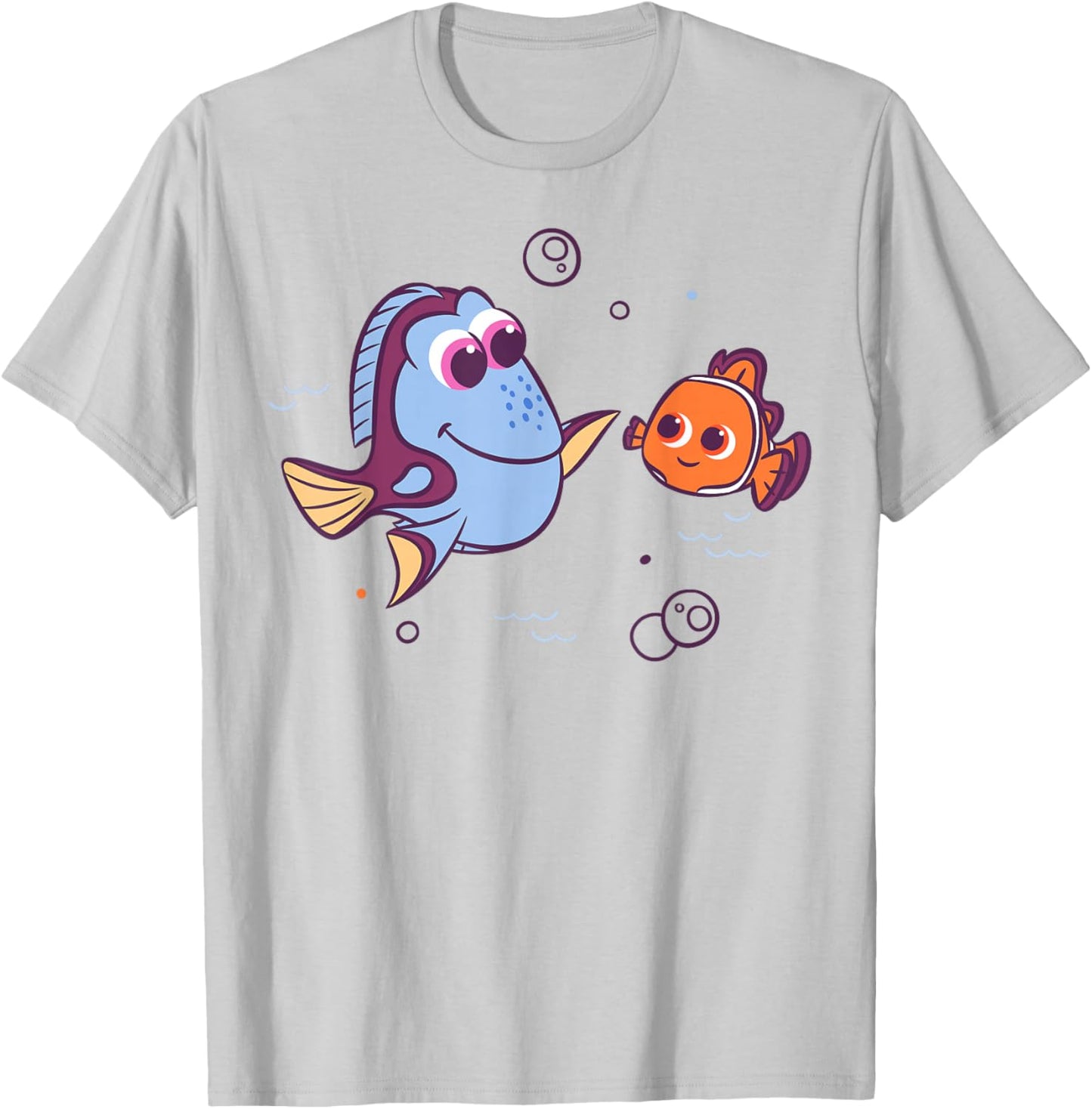 Disney Pixar Finding Nemo Dory and Nemo High Five Cartoon T-Shirt - T-Shirt | Ash