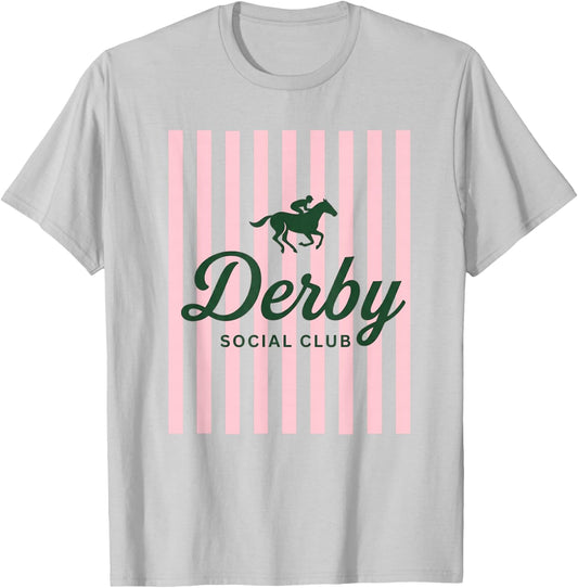Funny Derby Social Club Vibes Friends Weekend Party Humor T-Shirt - T-Shirt | Ash