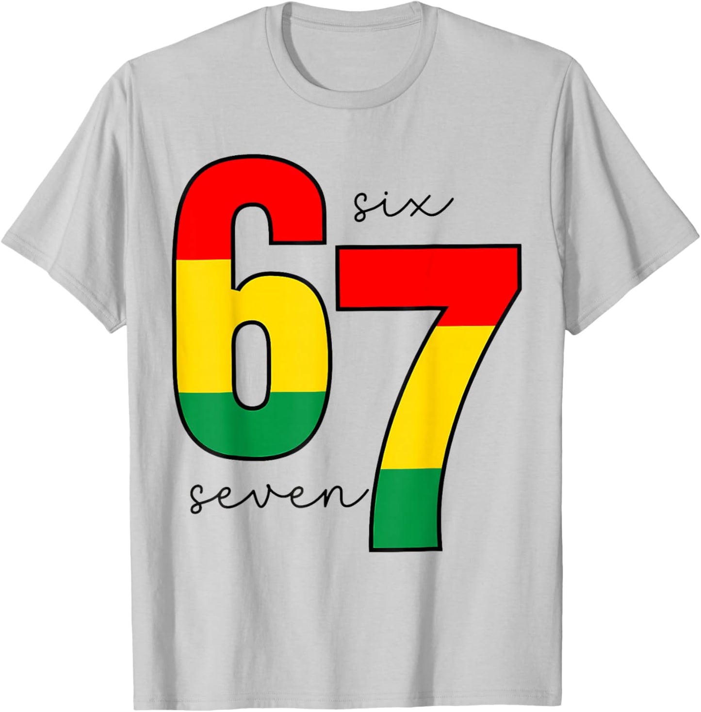 Meme Melanin 67 Funny Six Seven African Black History Month T-Shirt - T-Shirt | Ash