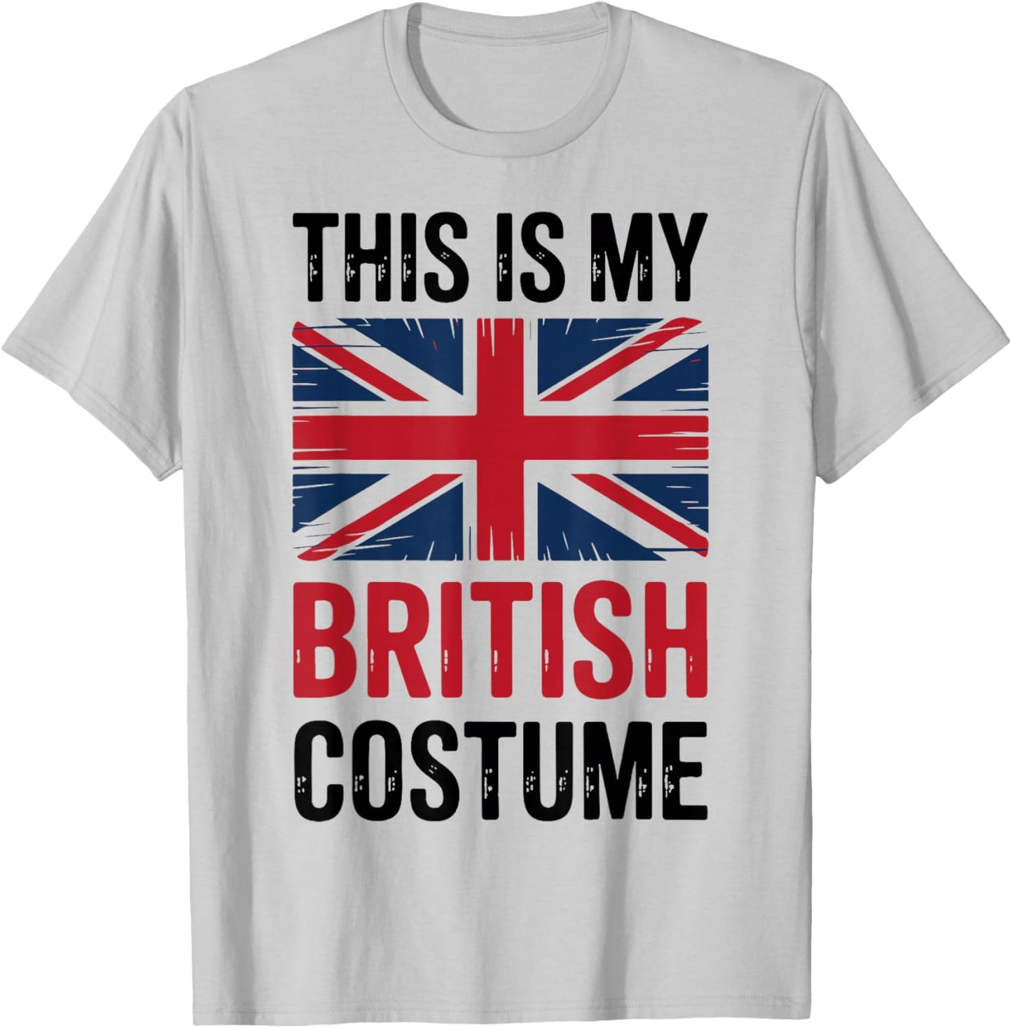 This is My British Costume Patriotic British Flag Halloween T-Shirt - T-Shirt | Ash