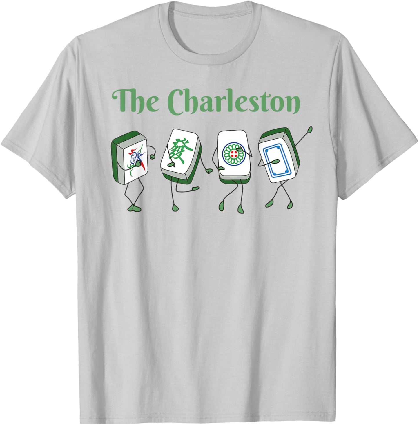 The Charleston Mahjong Dance Lovers Chinese American Game T-Shirt - T-Shirt | Ash
