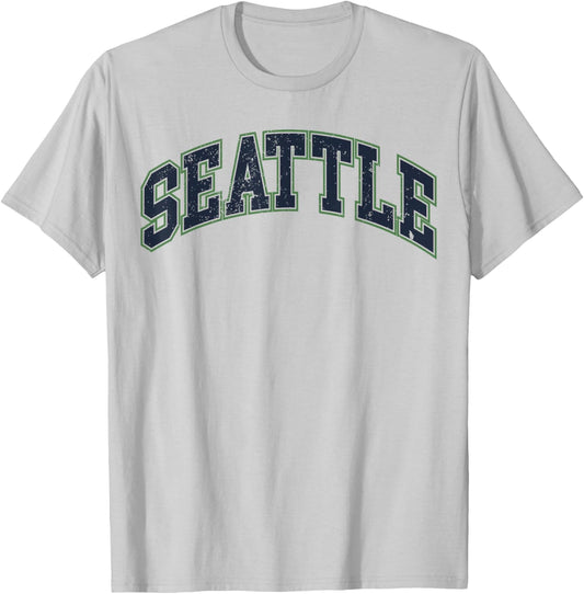 Retro Vintage Seattle Classic Design T-Shirt - T-Shirt | Ash