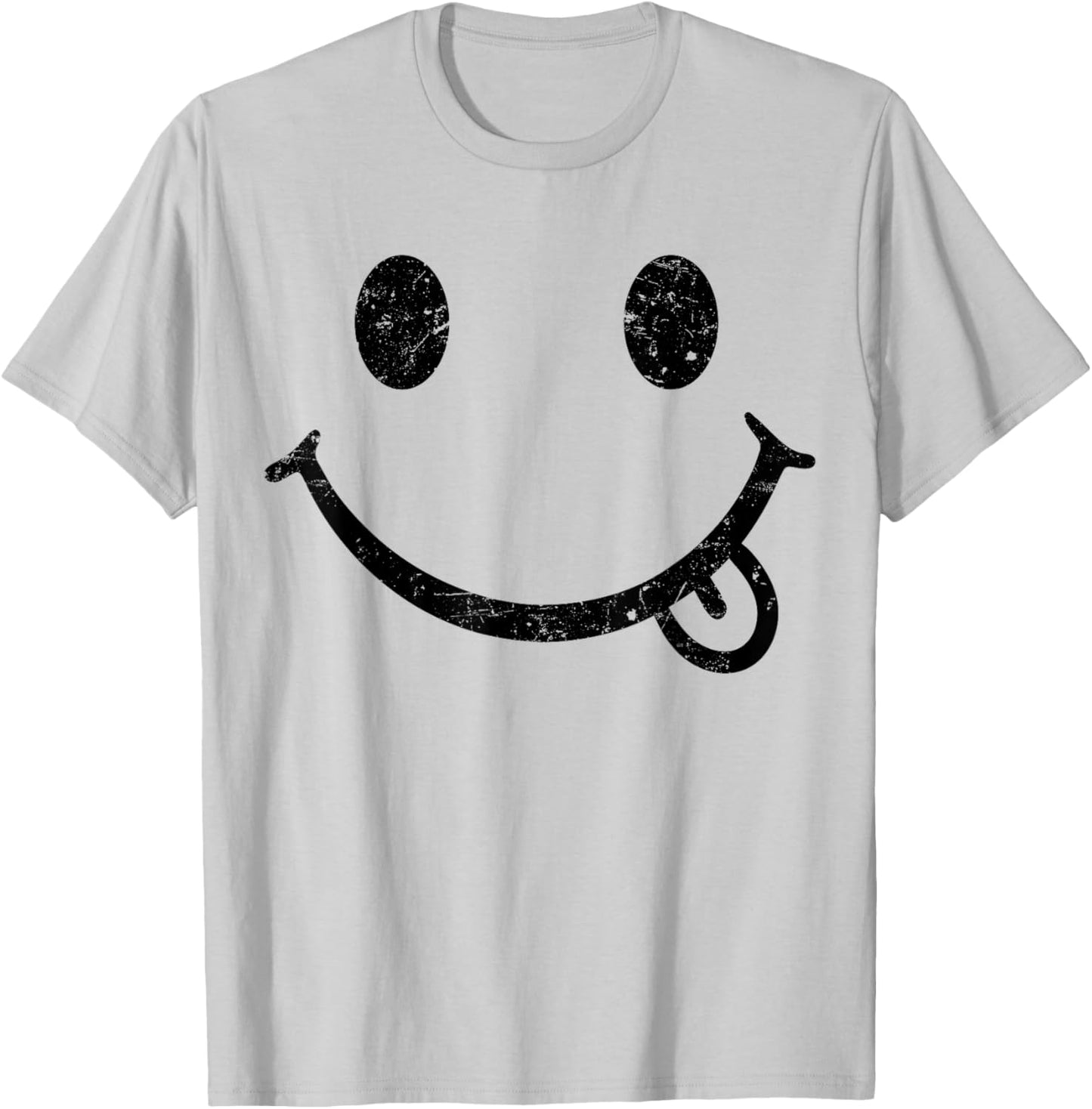 Happy Smiling Face, Positive, Positivity, Smile, Cute T-Shirt - T-Shirt | Ash