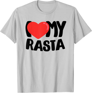 I Love My Rasta T-Shirt - T-Shirt | Ash