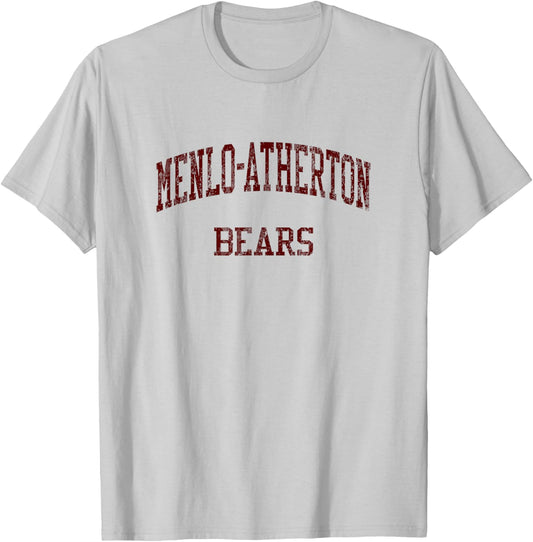 Menlo-Atherton High School HS Atherton CA Vintage Sports T-Shirt - T-Shirt | Ash