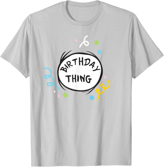 Dr. Seuss Birthday Thing Officially Licensed T-Shirt - T-Shirt | Ash