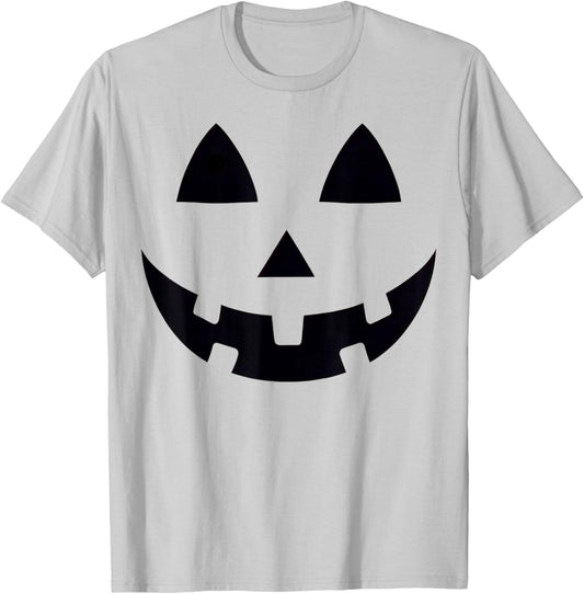 Jack O Lantern Carved Pumpkin Face 2025 Halloween Costume T-Shirt - T-Shirt | Ash