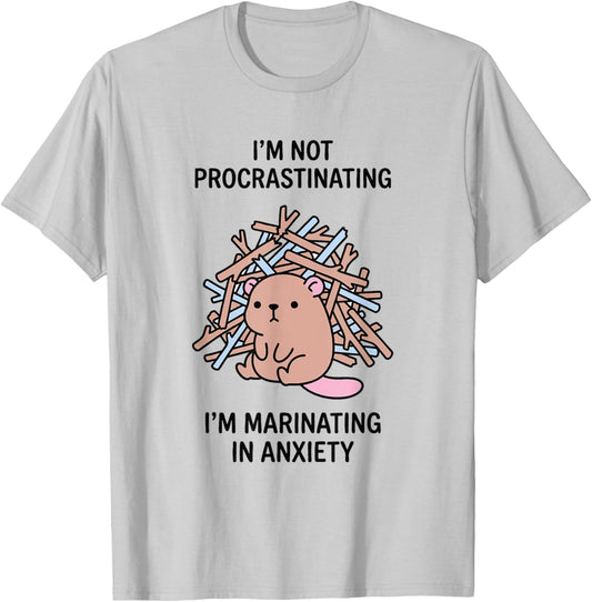 Funny Beaver Meme Kawaii Sarcastic Humor Women Girls T-Shirt - T-Shirt | Ash