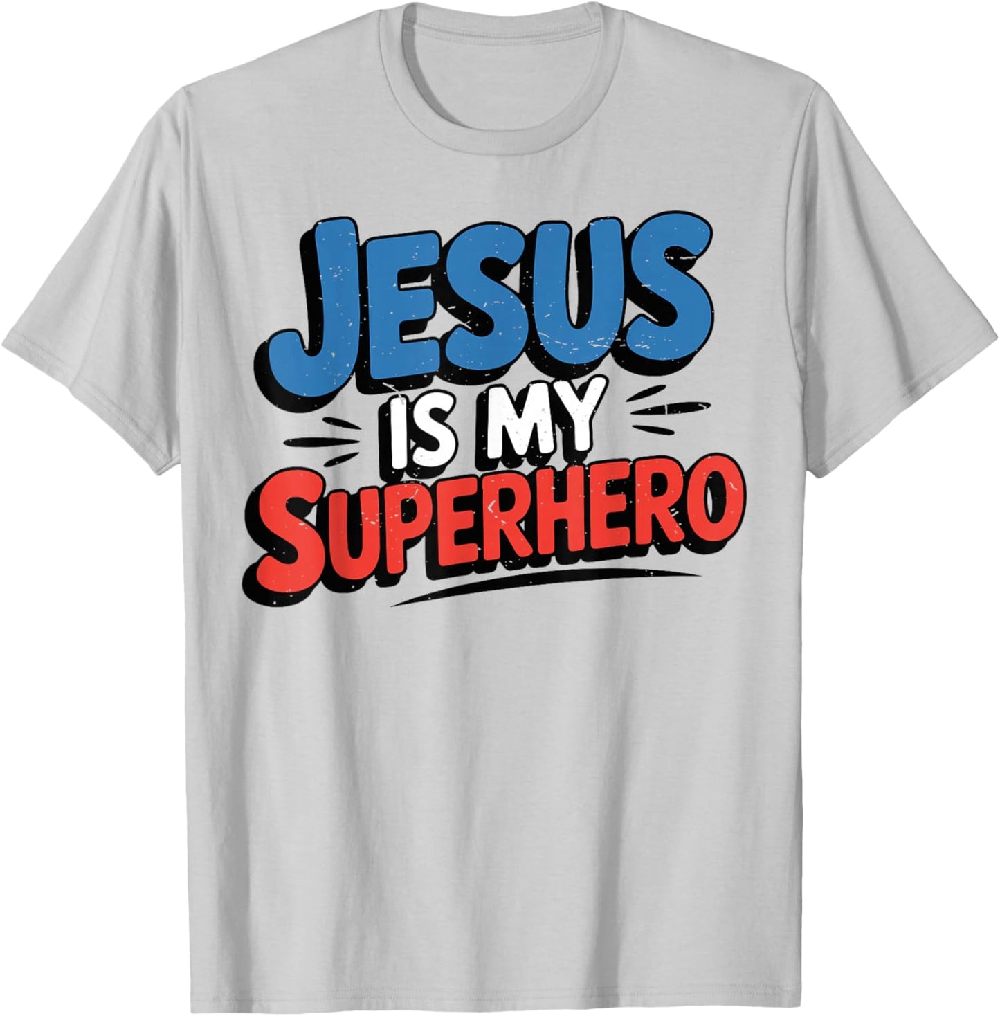 Girls Jesus is My Superhero Christian Toddler Kids Women God T-Shirt - T-Shirt | Ash