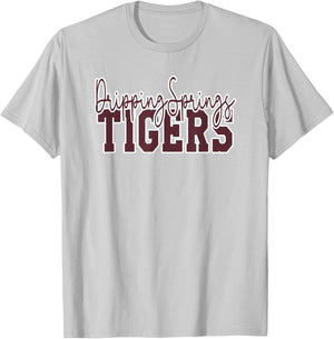Dripping Springs High School Tigers T-Shirt - T-Shirt | Ash