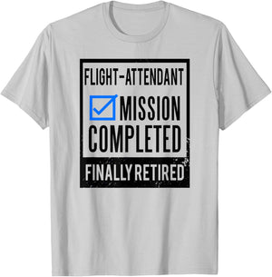 Retirement Gift Retired Flight-Attendant T-Shirt - T-Shirt | Ash