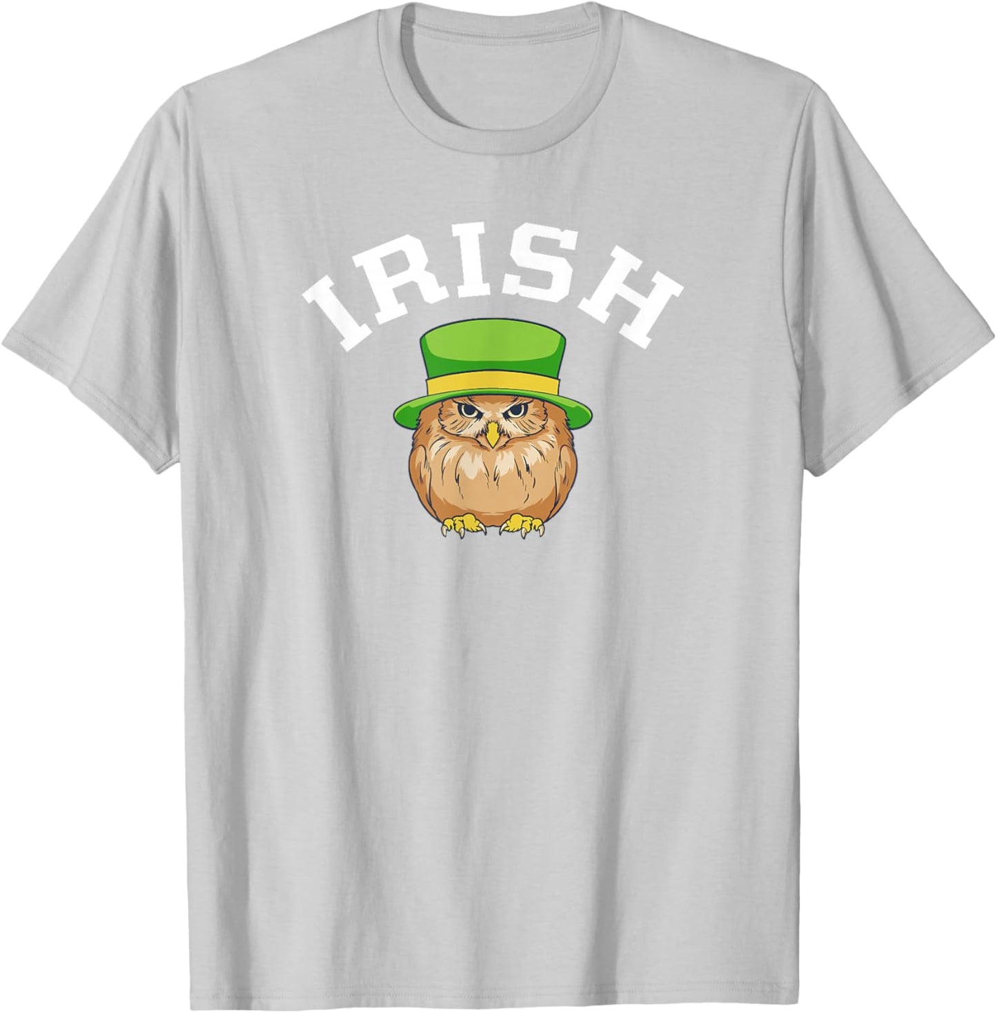 Irish Owl St Patricks Day Ireland Pride Graphic Green T-Shirt - T-Shirt | Ash