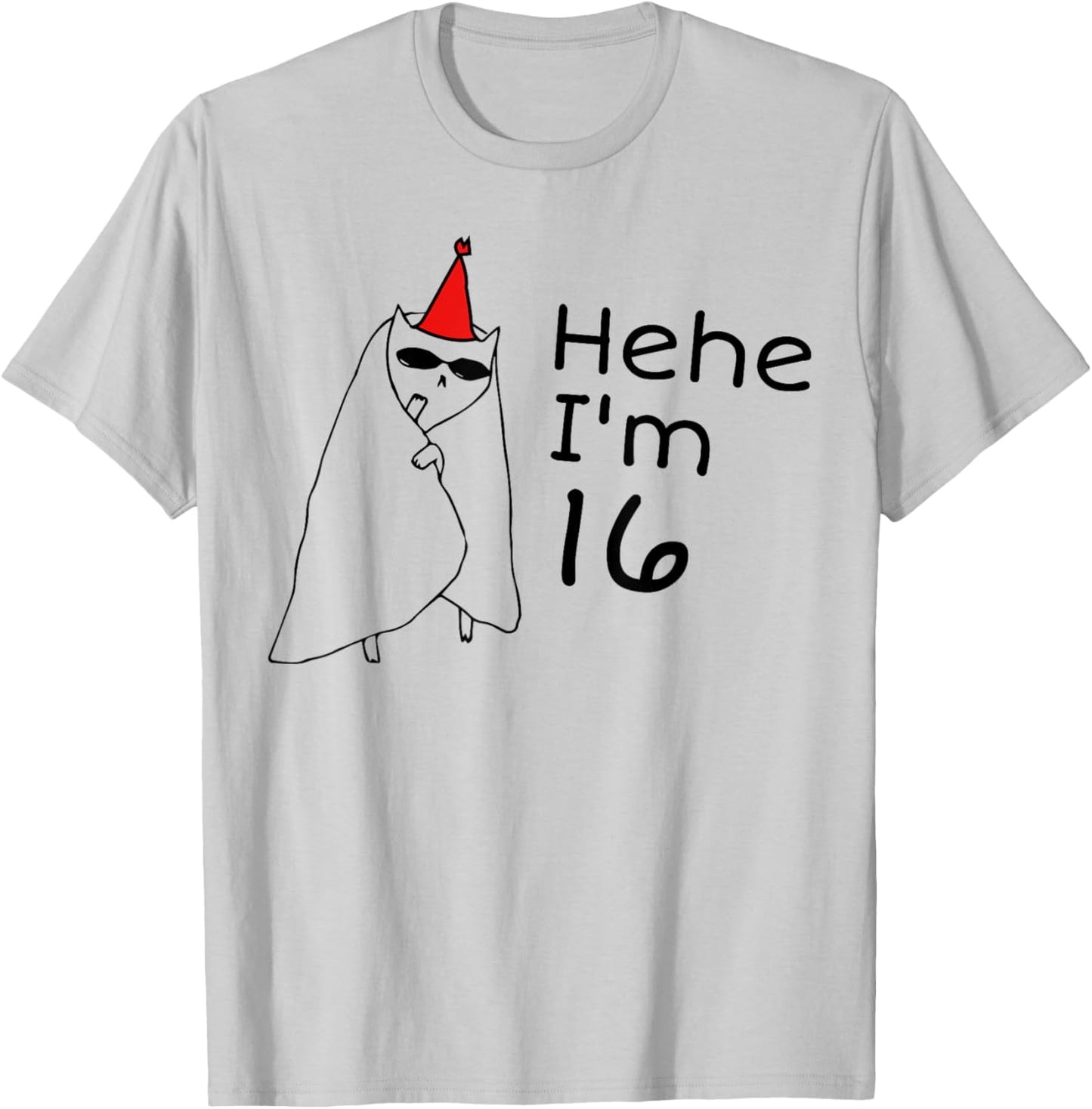 16th Birthday Party Funny 16 Years Old Birthday Teens T-Shirt - T-Shirt | Ash
