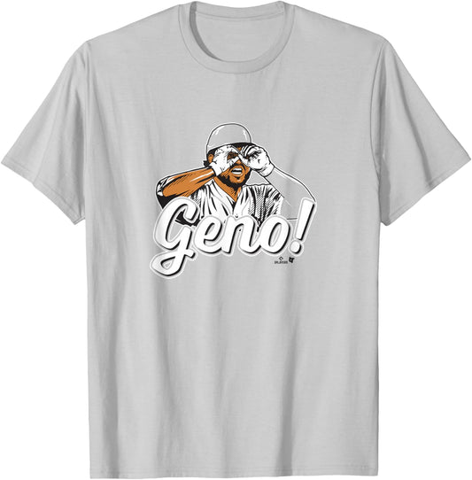 Eugenio Suarez - Geno Goggles - Cincinnati Baseball T-Shirt - T-Shirt | Ash