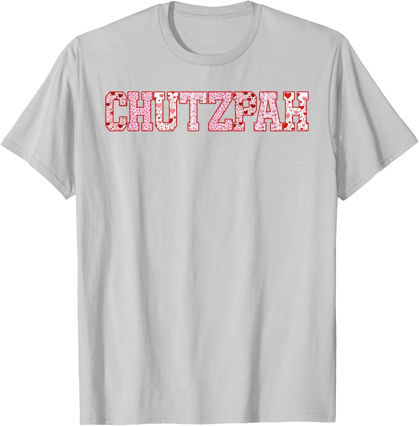Chutzpah Retro Funny Cute Valentine Jewish Humor Couples T-Shirt - T-Shirt | Ash