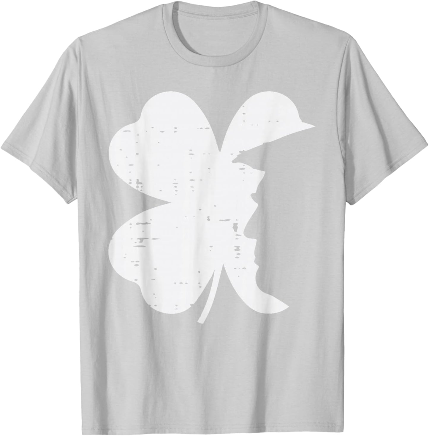 St Patricks Day Shamrock Trump Silhouette Saint Paddys Men T-Shirt - T-Shirt | Ash