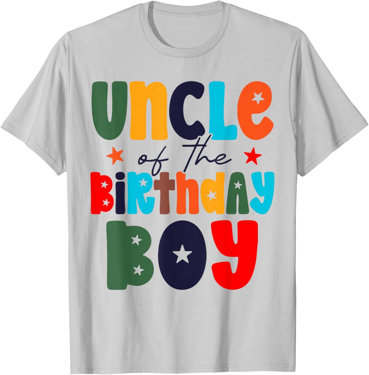Uncle of The Birthday Boy Matching Family Birthday Party T-Shirt - T-Shirt | Ash