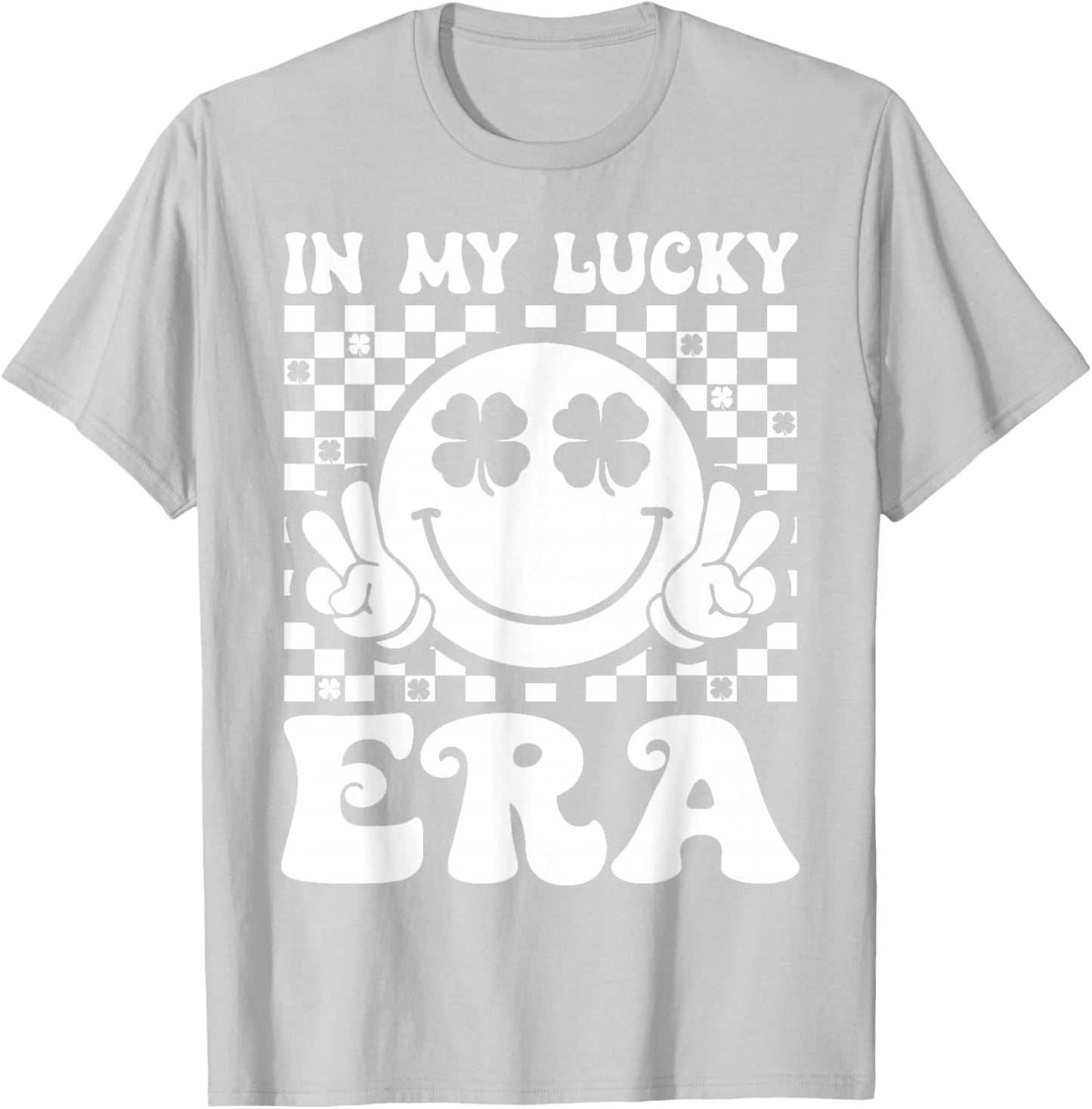 Groovy in My Lucky Era St Patricks Day Shamrock Men Women T-Shirt - T-Shirt | Ash