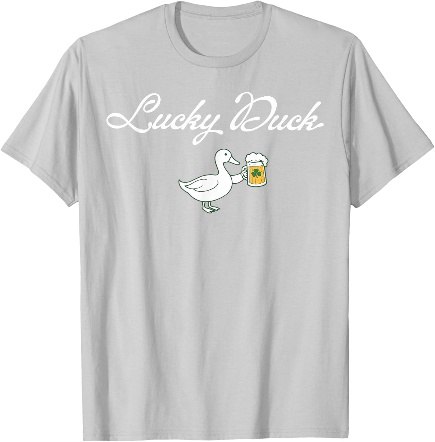 St Patrick's Day Lucky Duck Saint Paddy's Day Irish Beer T-Shirt - T-Shirt | Ash