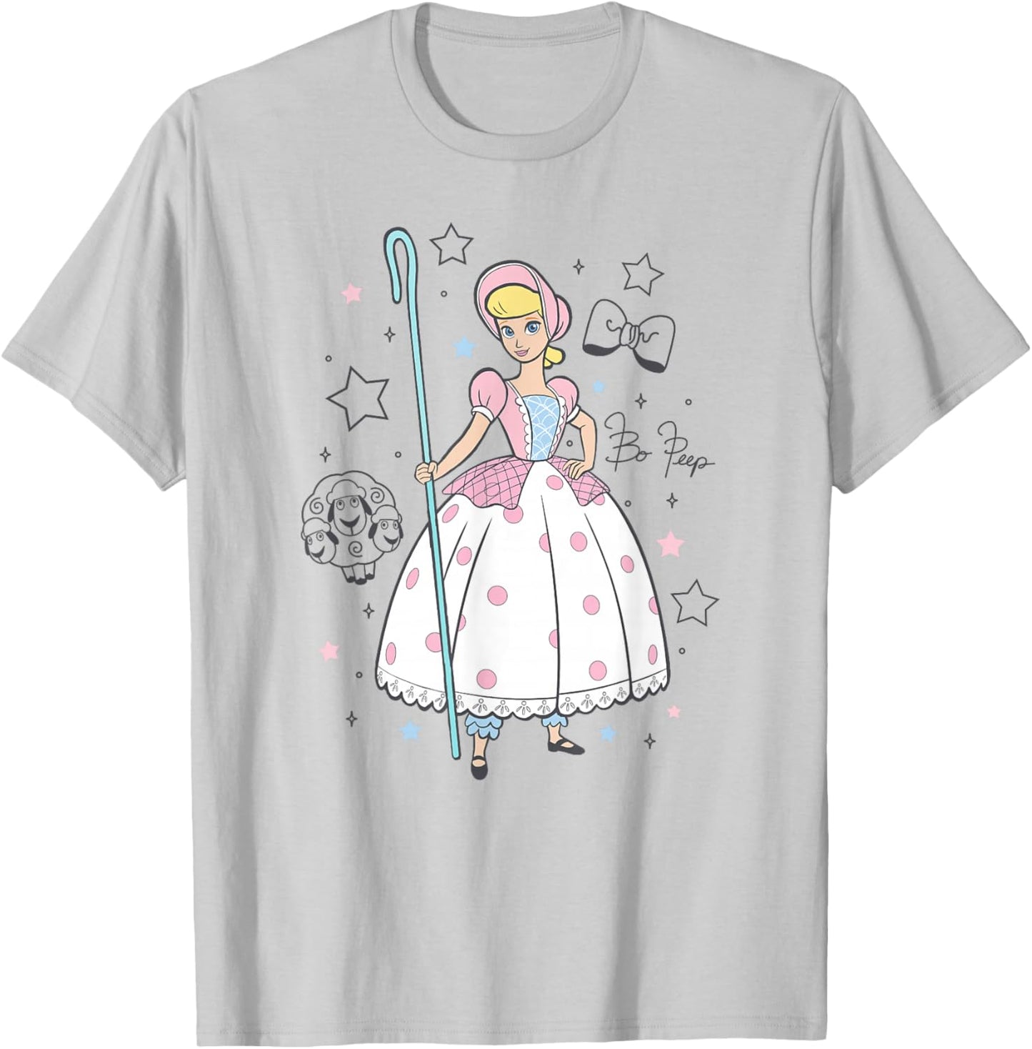 Disney Pixar Toy Story Bo Peep's Signature Portrait T-Shirt - T-Shirt | Ash