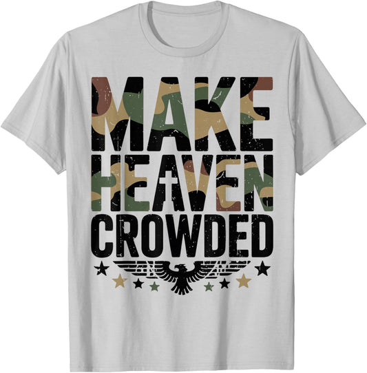 Youth Make Heaven Crowded Camouflage Jesus Camo Christian T-Shirt - T-Shirt | Ash