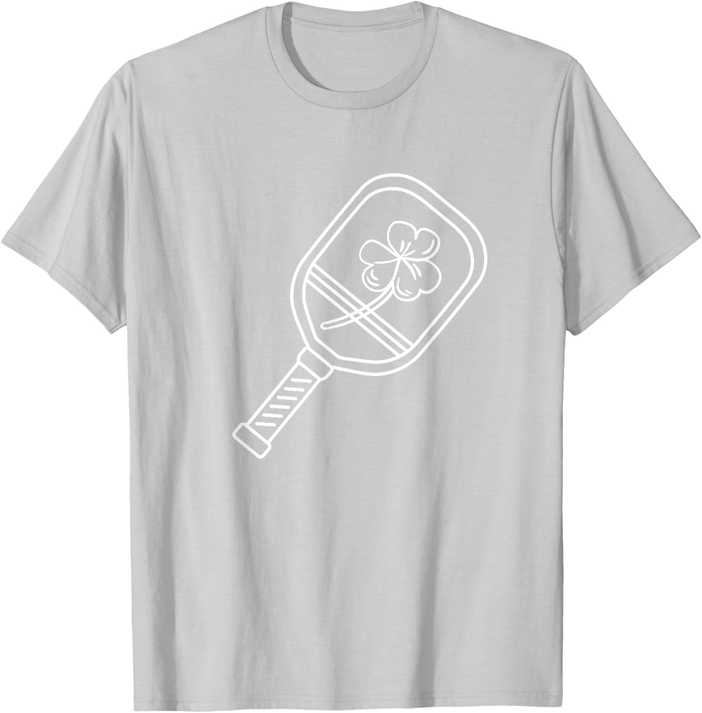 Pickleball Paddle Lucky St. Patrick's Day Shamrock T-Shirt - T-Shirt | Ash