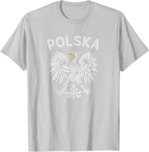 Poland Flag Polish Gifts Polska Vacation Krakow Warsaw T-Shirt - T-Shirt | Ash